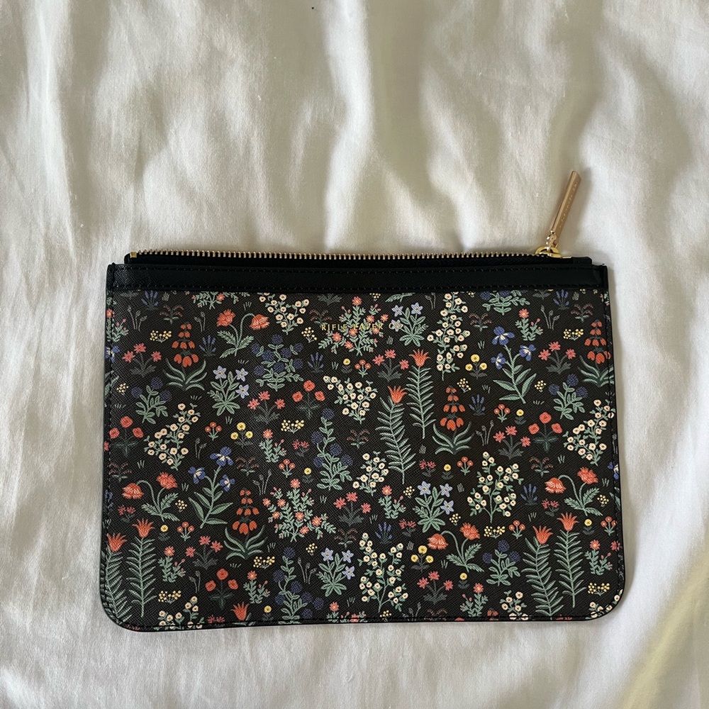 Rifle paper and able hair calf clutch set